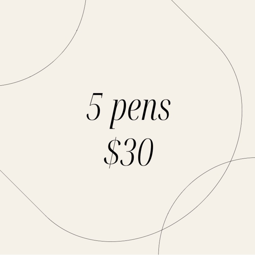 5 pens = $30